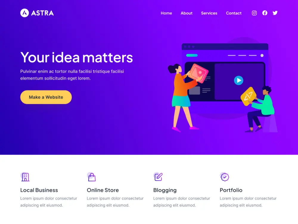 قالب فروشگاهی وردپرس Astra