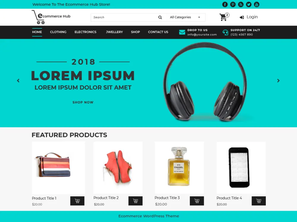 قالب فروشگاهی وردپرس Ecommerce Hub