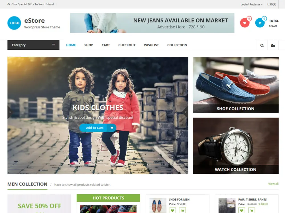 قالب فروشگاهی وردپرس eStore – نسخه رایگان