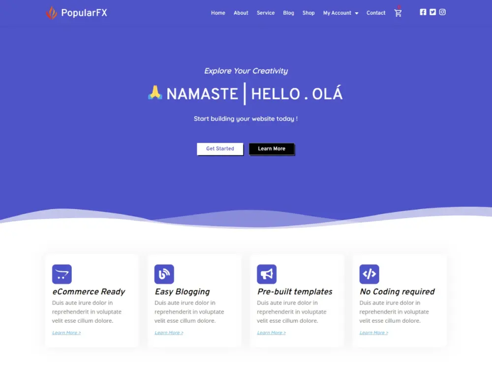 قالب فروشگاهی وردپرس PopularFX