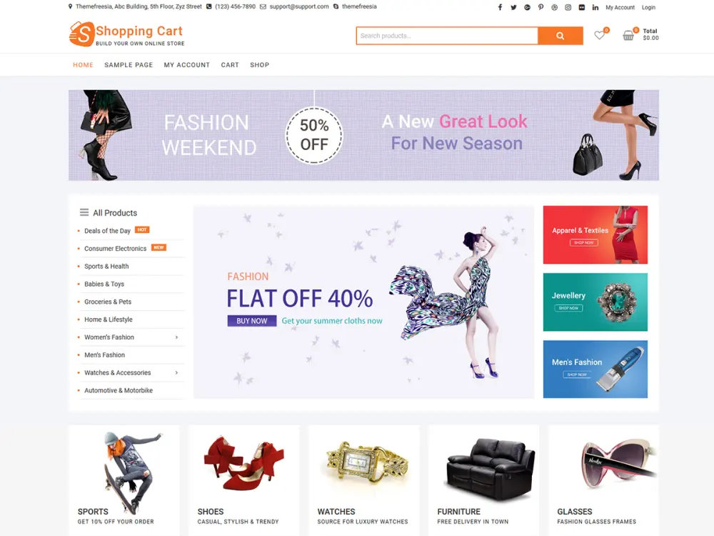 قالب فروشگاهی وردپرس ShoppingCart