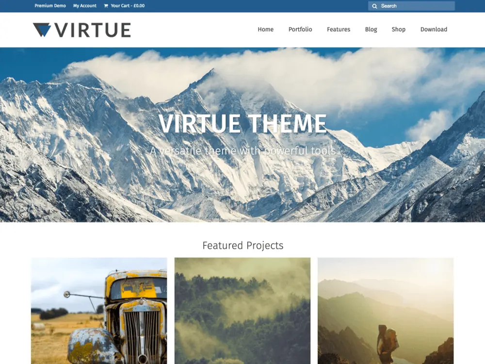 قالب فروشگاهی وردپرس Virtue