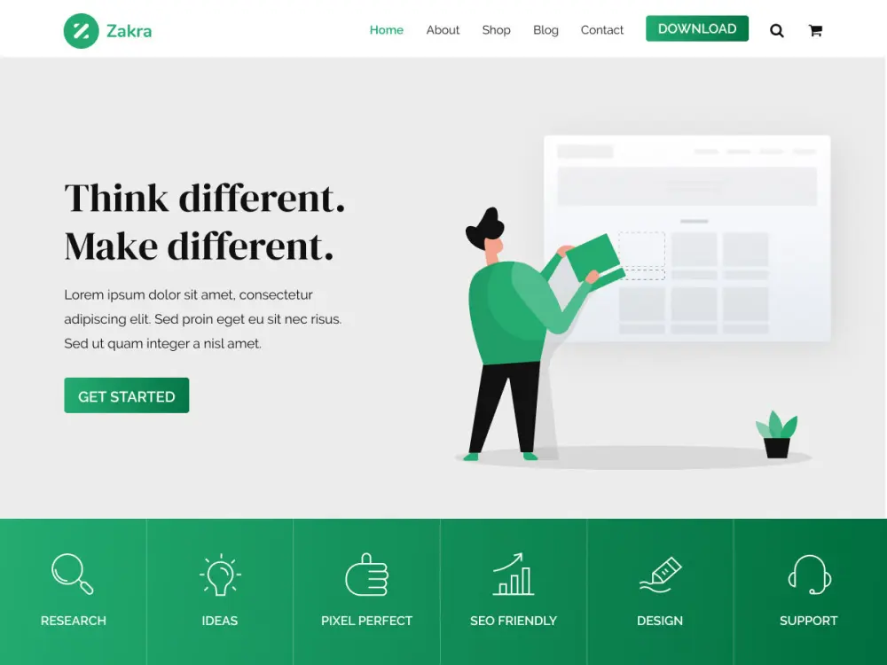 قالب فروشگاهی وردپرس Zakra